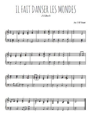 Téléchargez l'arrangement pour piano de la partition de Il fait danser les mondes en PDF